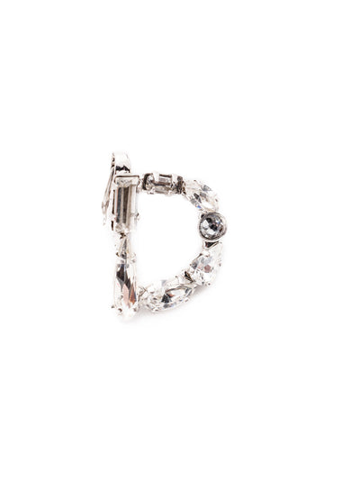 Crystal Charm 'D' Charm Other Accessory - CES9RHCRY - <p>Personalize your necklace or bracelet chain with a beautiful crystal charm. From the back, open the bale with your thumbnail and push your chainlink into the opening. From Sorrelli's Crystal collection in our Palladium Silver-tone finish.</p>