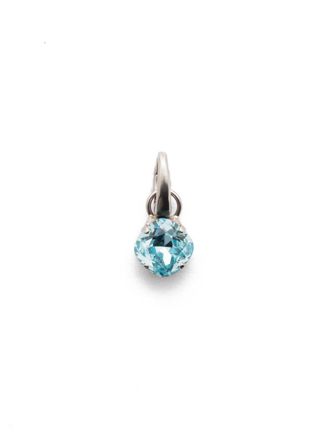 December Birthstone Aqua Charm - CEU1ASAQU - <p>A cushion-cut crystal designed in your beautiful birthstone. Simply attach it to our favorite chain for an everyday look. From Sorrelli's Aquamarine collection in our Antique Silver-tone finish.</p>