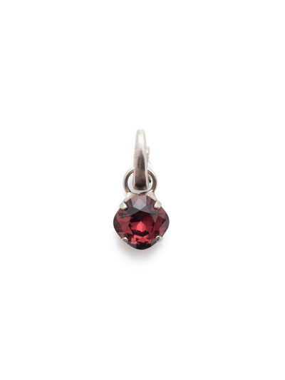 January Birthstone Burgundy Charm - CEU1ASBUR - <p>A cushion-cut crystal designed in your beautiful birthstone. Simply attach it to our favorite chain for an everyday look. From Sorrelli's Burgundy collection in our Antique Silver-tone finish.</p>