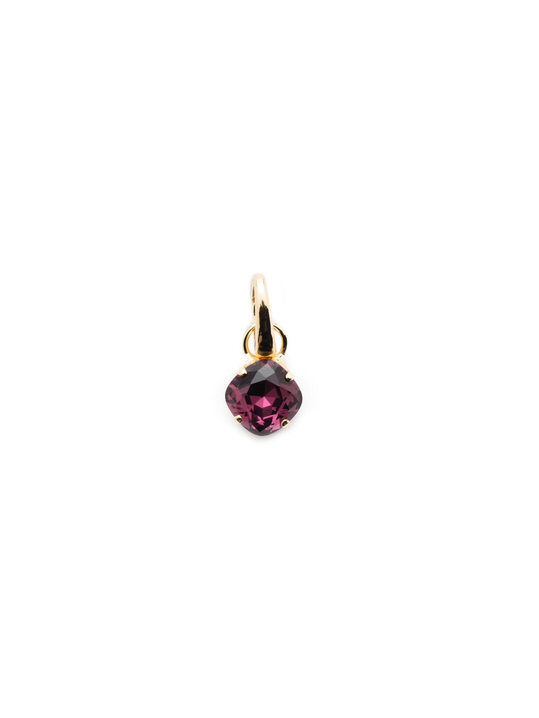 February Birthstone Amethyst Charm - CEU1BGAM - <p>A cushion-cut crystal designed in your beautiful birthstone. Simply attach it to our favorite chain for an everyday look. From Sorrelli's Amethyst collection in our Bright Gold-tone finish.</p>