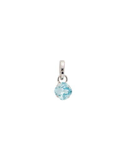 December Birthstone Aqua Charm - CEU1RHAQU - <p>A cushion-cut crystal designed in your beautiful birthstone. Simply attach it to our favorite chain for an everyday look. From Sorrelli's Aquamarine collection in our Palladium Silver-tone finish.</p>