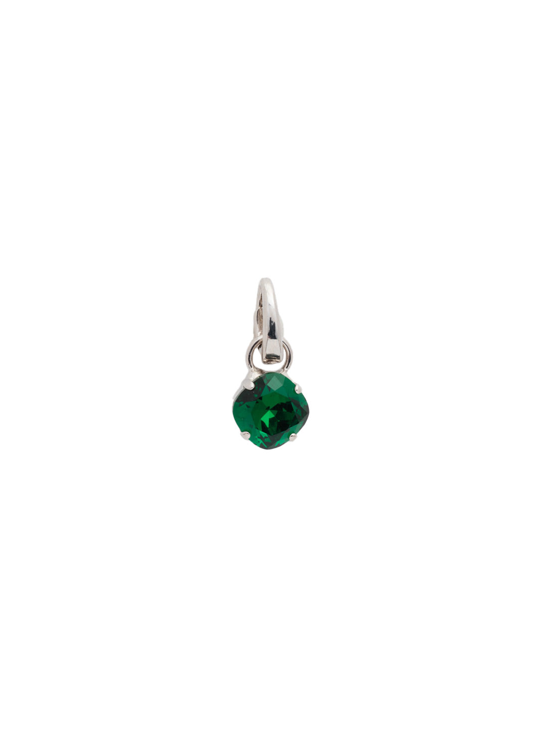 May Birthstone Emerald Charm - CEU1RHEME - <p>A cushion-cut crystal designed in your beautiful birthstone. Simply attach it to our favorite chain for an everyday look. From Sorrelli's Emerald collection in our Palladium Silver-tone finish.</p>