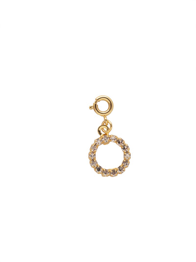 "O" Initial Charm - CFB15BGCRY - <p>The Initial Charm features a metal letter embellished with small round crystals and a small spring ring clasp. From Sorrelli's Crystal collection in our Bright Gold-tone finish.</p>