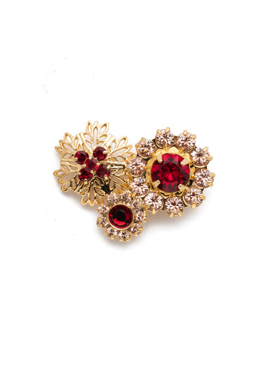 Astra Magnetic Charm - CHM11BGSRC - <p>Designed with gorgeous crystals, the muli-fuctional Magnetic charm will be perfect with any look. Securely fastening with a magnet, leaving no pin holes or damage to fabric. From Sorrelli's Scarlet Champagne  collection in our Bright Gold-tone finish.</p>