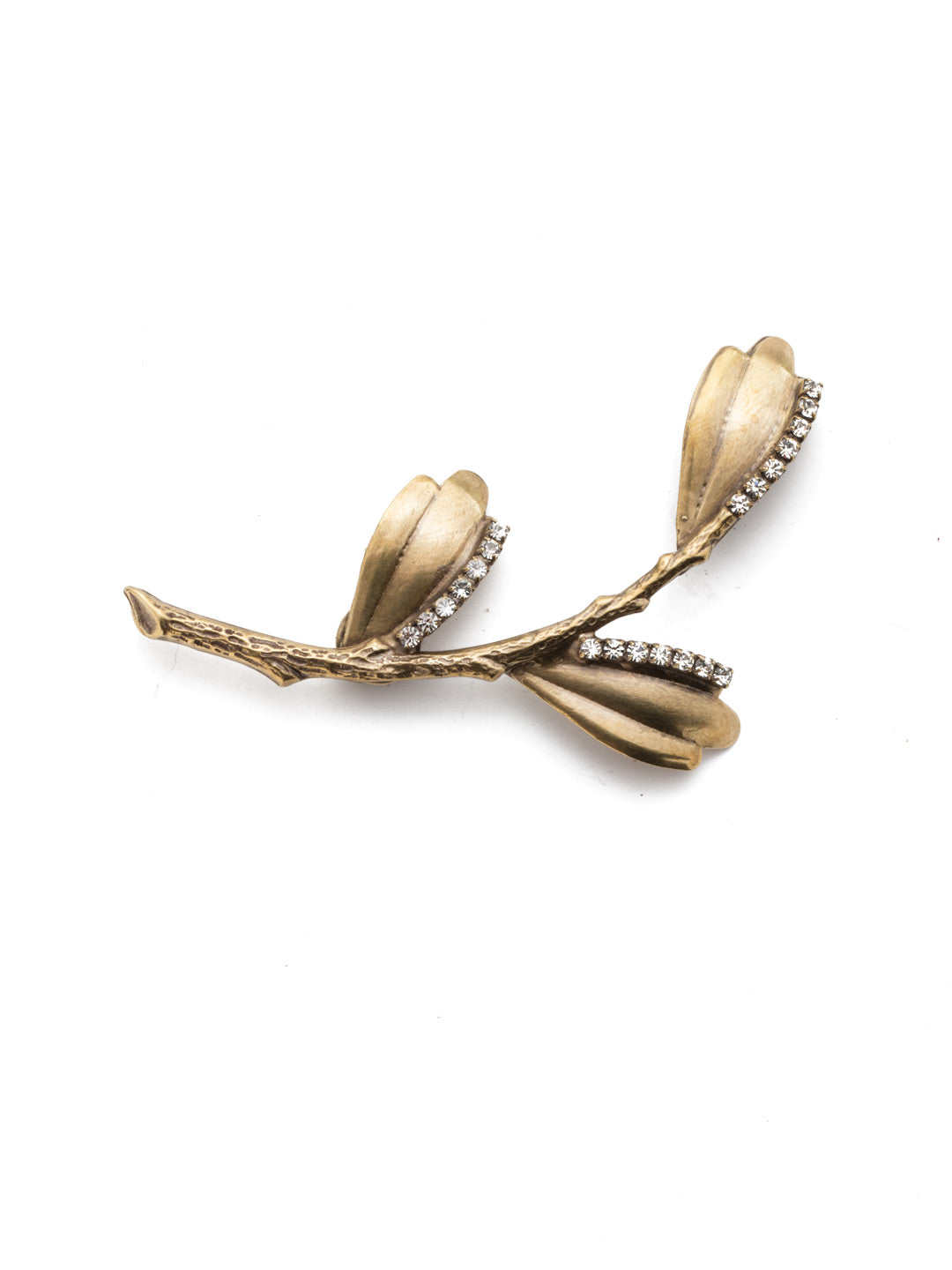 Branching Out Magnetic Charm - CHM14AGCRY - <p>Our beautiful Magnetic Charm is hand-crafted with elegant crystals and is in the shape of a leaf. Dual magnet attachment for easy removal. This charm will make sparkle to your clothes, refrigerator and other accessories. From Sorrelli's Crystal collection in our Antique Gold-tone finish.</p>