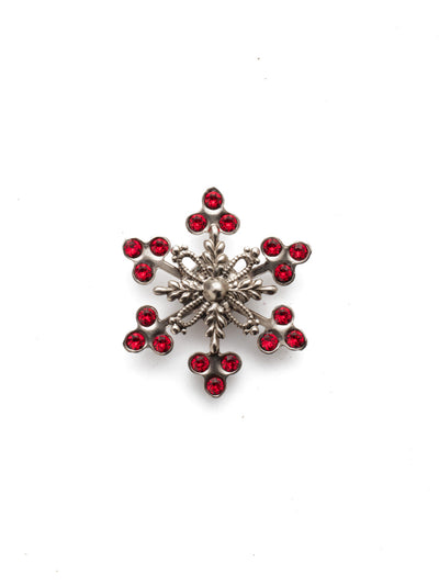 Guinevere Magnetic Charm - CHM5ASLSI - <p>Designed eith petite crystals, this snowflake styled charm is the perfect accessory you needed for your bag, blazer, dress or refrigerator.  From Sorrelli's Light Siam collection in our Antique Silver-tone finish.</p>