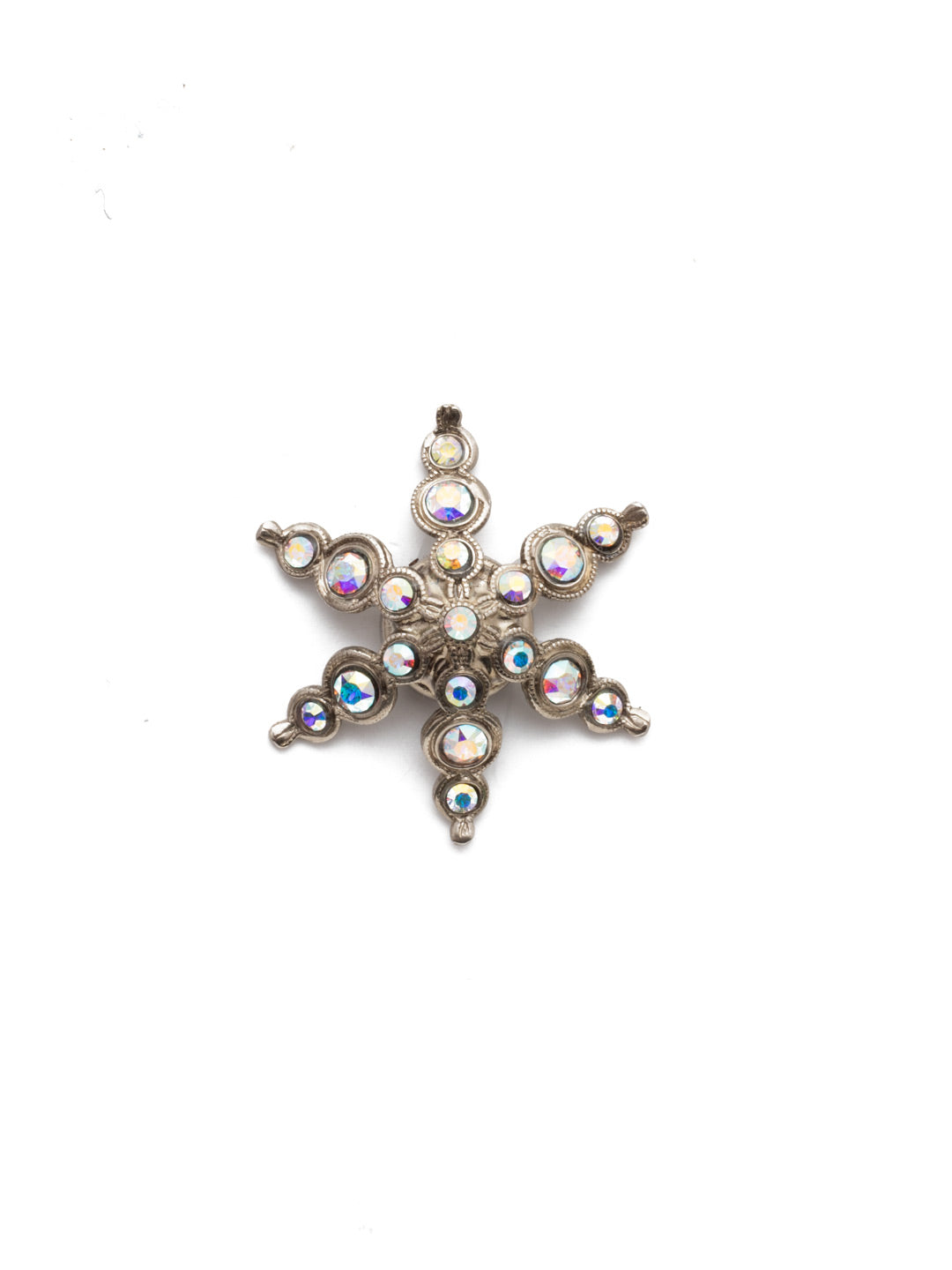Lumi Magnetic Charm - CHM6ASCAB - <p>Our Magnetic charms are hand-crafted with tiny crystals. Easily fasten the charm to your bag, blazer, dress or refrigerator you want to add some sparkle to. From Sorrelli's Crystal Aurora Borealis collection in our Antique Silver-tone finish.</p>