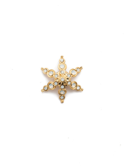 Lumi Magnetic Charm - CHM6BGWO - <p>Our Magnetic charms are hand-crafted with tiny crystals. Easily fasten the charm to your bag, blazer, dress or refrigerator you want to add some sparkle to. From Sorrelli's White Opal collection in our Bright Gold-tone finish.</p>