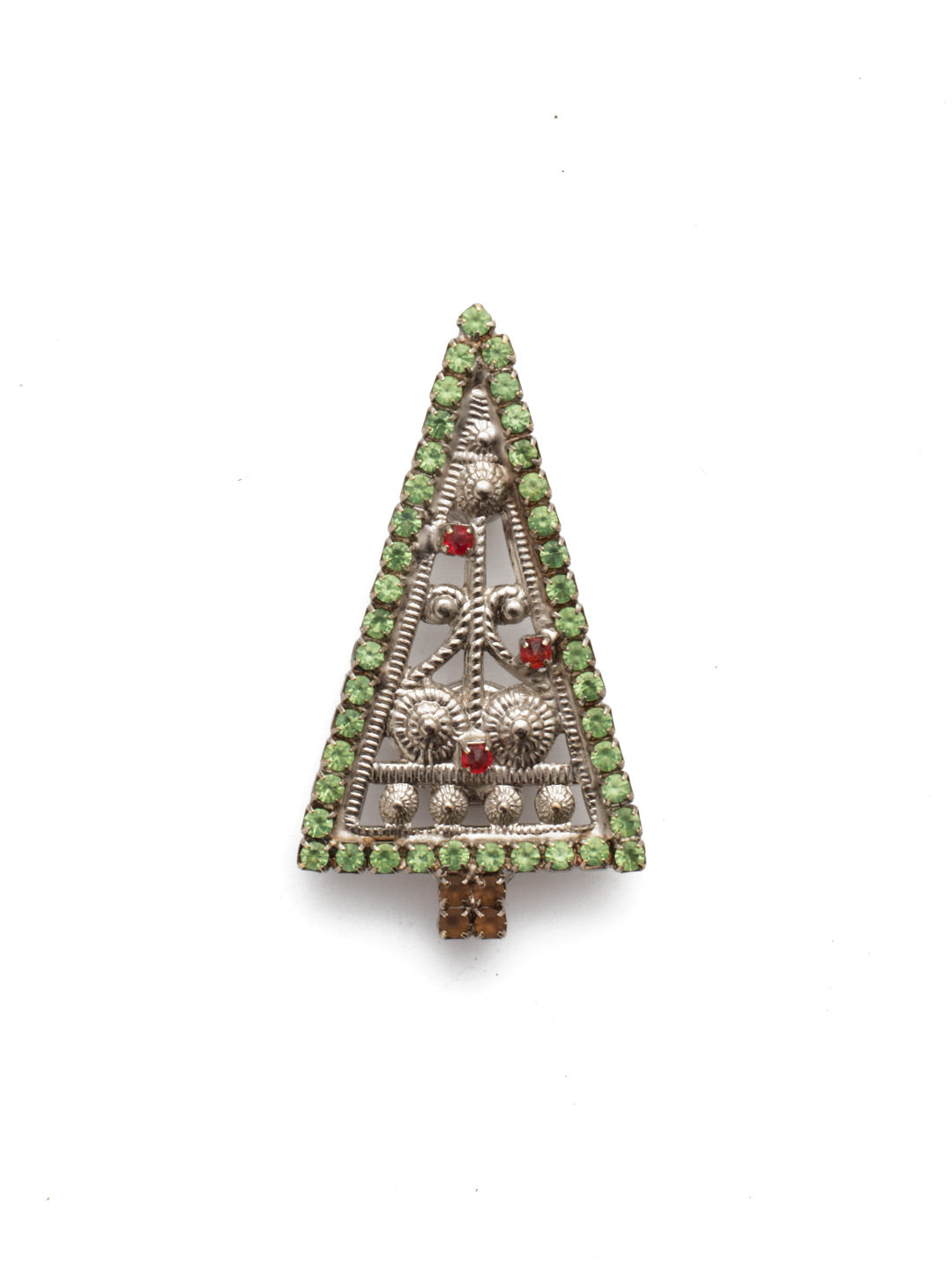 Spruce Magnetic Charm - CHM7ASSLH - <p>The Spruce Magnetic Charm will make you feel jolly when bag, blazer, dress or refrigerator. The charm is covered in mulipule colored crystals that resemble a christmas tree. From Sorrelli's Sleepy Hollow collection in our Antique Silver-tone finish.</p>