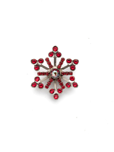 Alba Magnetic Charm - CHM8ASRDS - <p>A snowflake Magnetic charm is just what you need this holiday seaso and is engulfed in beautiful petite cyrstals. Your bag, blazer, dress or refrigerator will now have the perfect shine. From Sorrelli's Red Siam collection in our Antique Silver-tone finish.</p>
