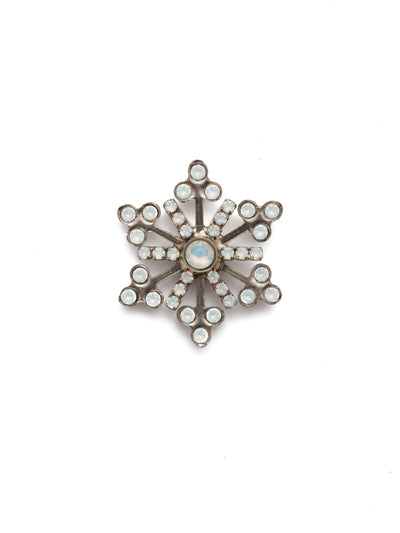 Alba Magnetic Charm - CHM8ASWO - <p>A snowflake Magnetic charm is just what you need this holiday seaso and is engulfed in beautiful petite cyrstals. Your bag, blazer, dress or refrigerator will now have the perfect shine. From Sorrelli's White Opal collection in our Antique Silver-tone finish.</p>