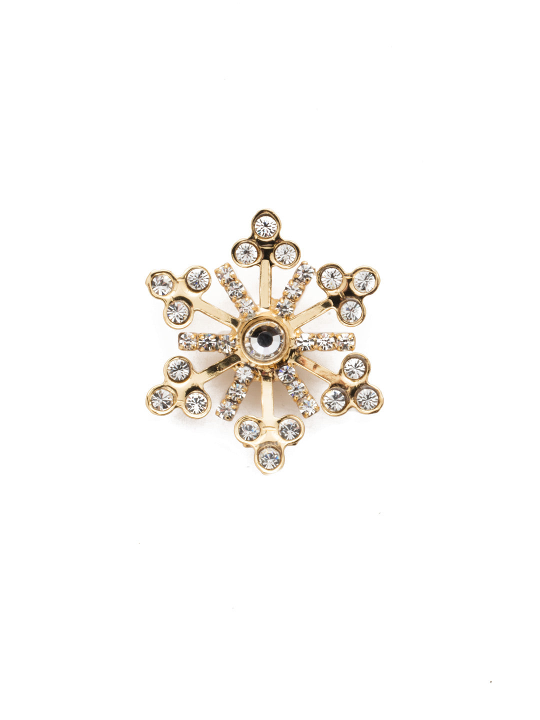 Alba Magnetic Charm - CHM8BGCRY - <p>A snowflake Magnetic charm is just what you need this holiday seaso and is engulfed in beautiful petite cyrstals. Your bag, blazer, dress or refrigerator will now have the perfect shine. From Sorrelli's Crystal collection in our Bright Gold-tone finish.</p>