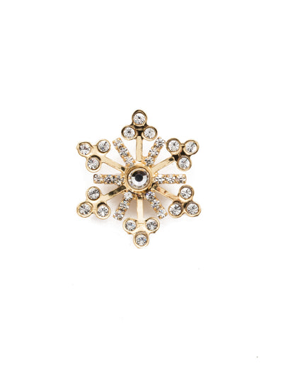 Alba Magnetic Charm - CHM8BGCRY - <p>A snowflake Magnetic charm is just what you need this holiday seaso and is engulfed in beautiful petite cyrstals. Your bag, blazer, dress or refrigerator will now have the perfect shine. From Sorrelli's Crystal collection in our Bright Gold-tone finish.</p>