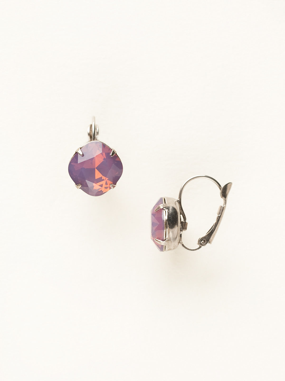 Single Drop Crystal Dangle Earrings - EBA12ASVE