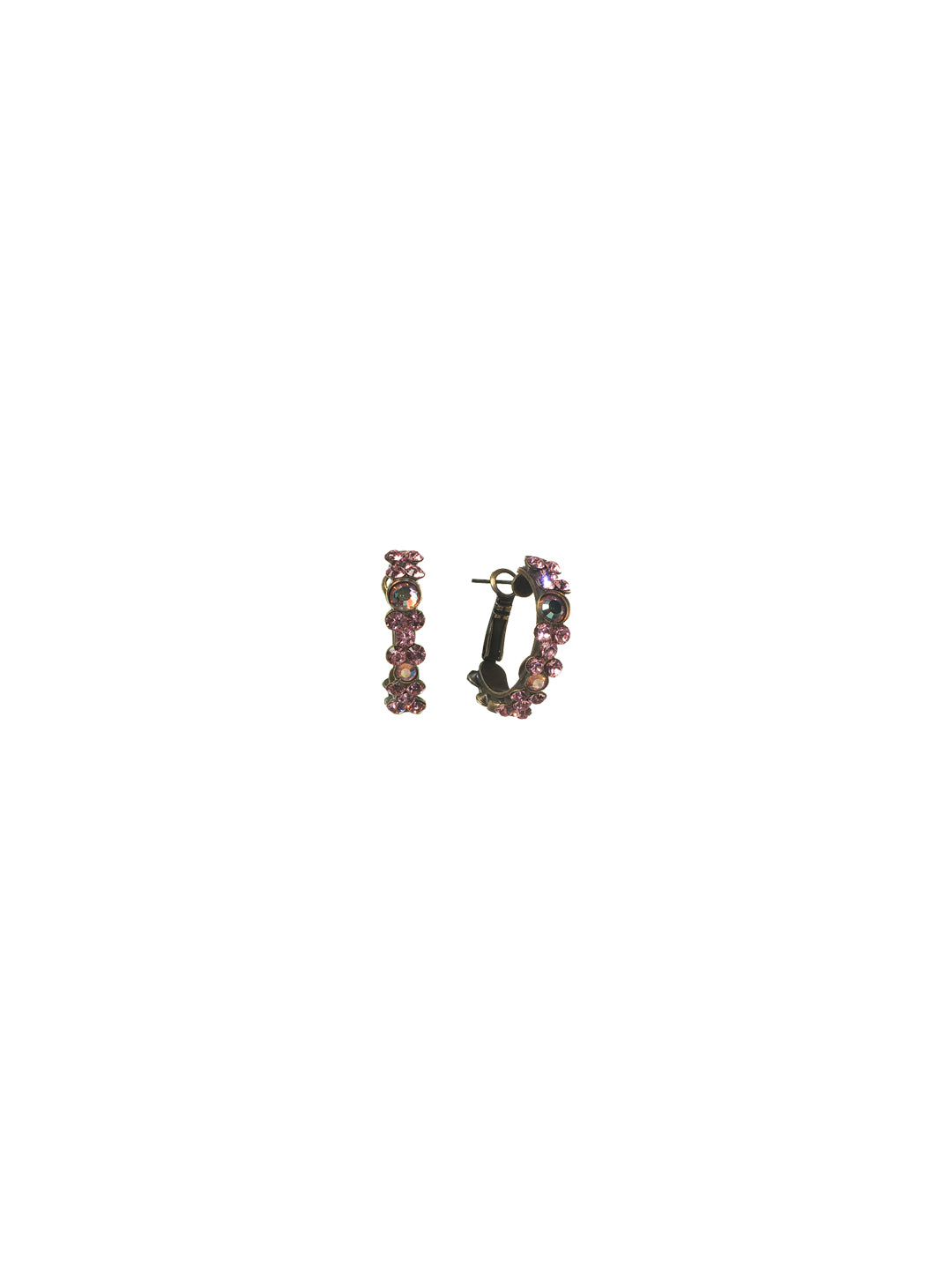 Floral Hoop Earrings - EBP15AGLTR