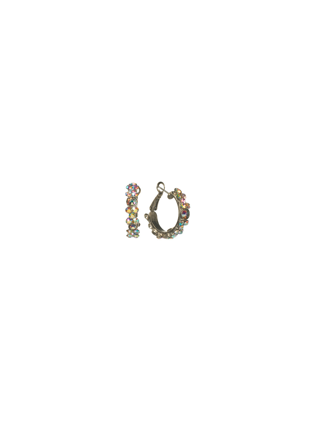 Floral Hoop Earrings - EBP15ASCAB