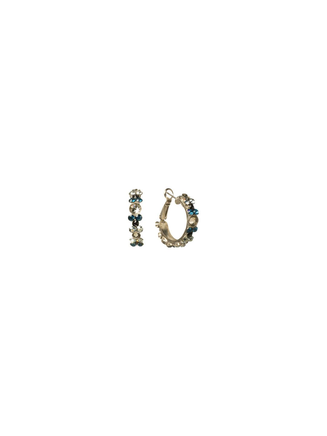 Floral Hoop Earrings - EBP15ASMLW
