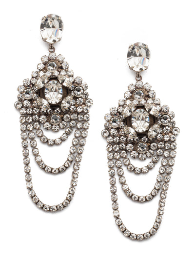 Crystal Chandelier Statement Earrings - EBP49ASCRY - <p>Crystals for days! Make a statement with our Crystal Chandelier Earrings. From Sorrelli's Crystal collection in our Antique Silver-tone finish.</p>