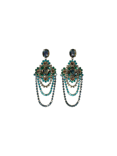 Crystal Chandelier Statement Earrings - EBP49ASEMC - <p>Crystals for days! Make a statement with our Crystal Chandelier Earrings. From Sorrelli's Emerald City collection in our Antique Silver-tone finish.</p>
