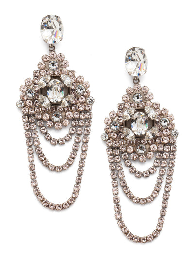 Crystal Chandelier Statement Earrings - EBP49ASSBL - <p>Crystals for days! Make a statement with our Crystal Chandelier Earrings. From Sorrelli's Satin Blush collection in our Antique Silver-tone finish.</p>