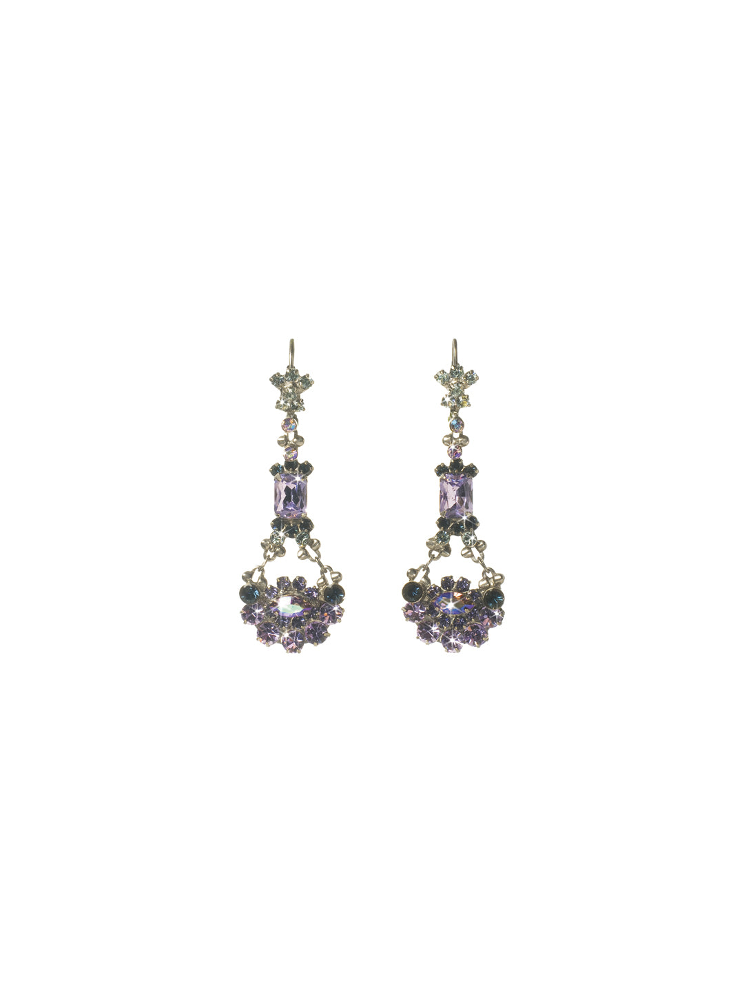 Crystal French Wire Earrings Dangle Earrings - EBT10ASHY