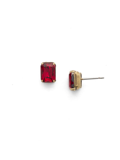 Mini Emerald Cut Stud Earrings - EBY42AGGOT - Simply sophisticated. The mini emerald cut stud earrings can be worn alone or paired with anything for an extra accent to any wardrobe. From Sorrelli's Game of Jewel Tones collection in our Antique Gold-tone finish.