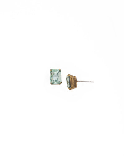Mini Emerald Cut Stud Earrings - EBY42AGMIN - <p>Simply sophisticated. The mini emerald cut stud earrings can be worn alone or paired with anything for an extra accent to any wardrobe. From Sorrelli's Mint collection in our Antique Gold-tone finish.</p>