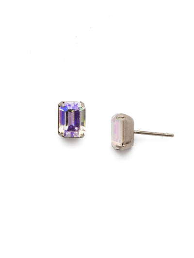 Mini Emerald Cut Stud Earrings - EBY42ASCAB - <p>Simply sophisticated. The mini emerald cut stud earrings can be worn alone or paired with anything for an extra accent to any wardrobe. From Sorrelli's Crystal Aurora Borealis collection in our Antique Silver-tone finish.</p>