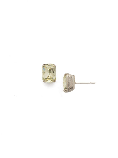 Mini Emerald Cut Stud Earrings - EBY42ASLZ - Simply sophisticated. The mini emerald cut stud earrings can be worn alone or paired with anything for an extra accent to any wardrobe. From Sorrelli's Lemon Zest collection in our Antique Silver-tone finish.