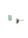 Mini Emerald Cut Stud Earrings
