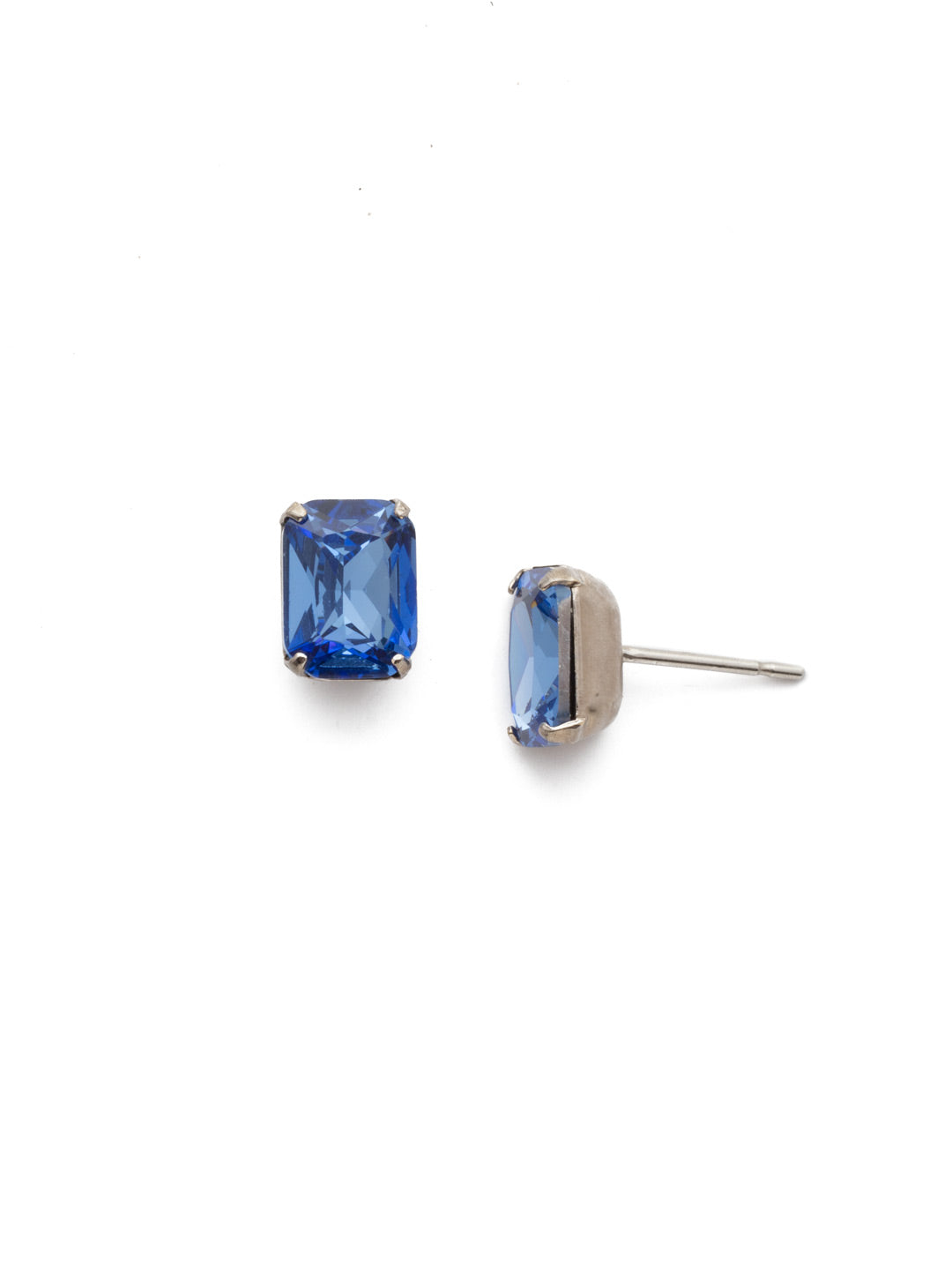 Mini Emerald Cut Stud Earrings - EBY42ASSAP - <p>Simply sophisticated. The mini emerald cut stud earrings can be worn alone or paired with anything for an extra accent to any wardrobe. From Sorrelli's Sapphire collection in our Antique Silver-tone finish.</p>