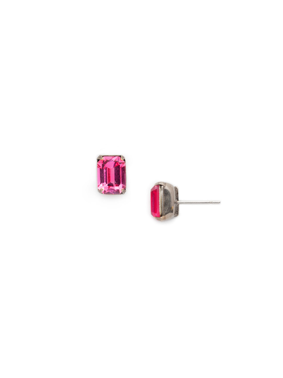 Mini Emerald Cut Stud Earrings - EBY42ASWDW - Simply sophisticated. The mini emerald cut stud earrings can be worn alone or paired with anything for an extra accent to any wardrobe. From Sorrelli's Wild Watermelon collection in our Antique Silver-tone finish.