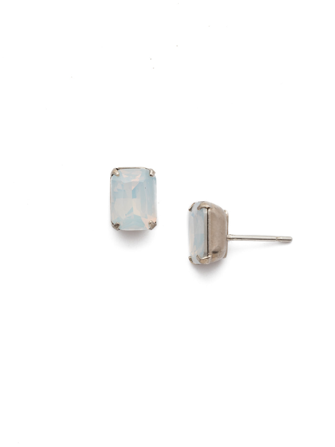 Mini Emerald Cut Stud Earrings - EBY42ASWO - <p>Simply sophisticated. The mini emerald cut stud earrings can be worn alone or paired with anything for an extra accent to any wardrobe. From Sorrelli's White Opal collection in our Antique Silver-tone finish.</p>