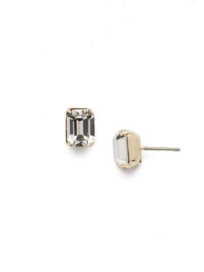 Mini Emerald Cut Stud Earrings - EBY42BGCRY - <p>Simply sophisticated. The mini emerald cut stud earrings can be worn alone or paired with anything for an extra accent to any wardrobe. From Sorrelli's Crystal collection in our Bright Gold-tone finish.</p>
