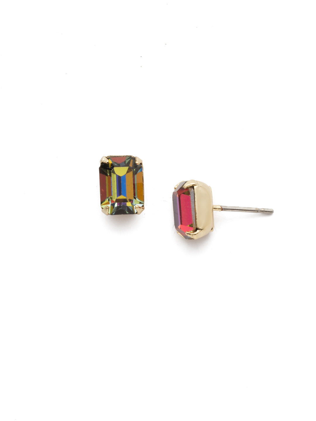 Mini Emerald Cut Stud Earrings - EBY42BGVO - Simply sophisticated. The mini emerald cut stud earrings can be worn alone or paired with anything for an extra accent to any wardrobe. From Sorrelli's Volcano collection in our Bright Gold-tone finish.