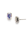 Mini Emerald Cut Stud Earrings