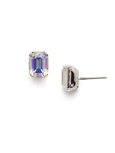 Mini Emerald Cut Stud Earrings - EBY42RHCAB - Simply sophisticated. The mini emerald cut stud earrings can be worn alone or paired with anything for an extra accent to any wardrobe. From Sorrelli's Crystal Aurora Borealis collection in our Palladium Silver-tone finish.