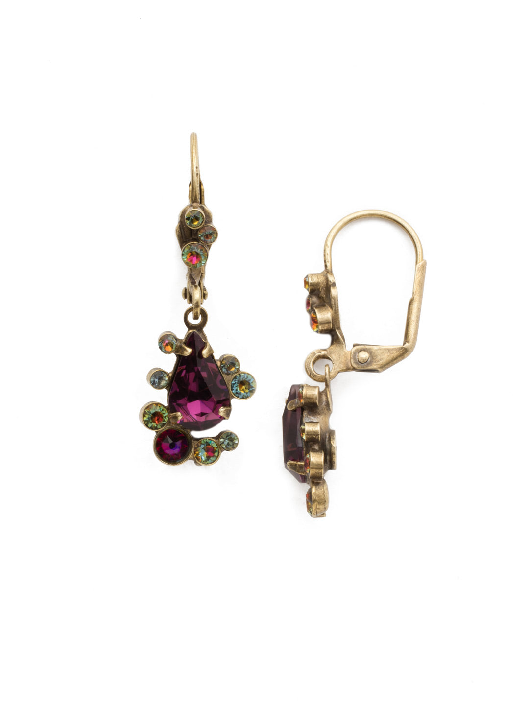 ECB38 Dangle Earrings - ECB38AGVO - <p>The ECB38 Earrings are a simple, yet galmorous look. From Sorrelli's Volcano collection in our Antique Gold-tone finish.</p>