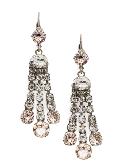 Eleanor Dangle Earring - ECC1ASSNB - <p>The Eleanor Dangle Earrings are a beautiful statement piece. Rows of crystals dangle in delicate lines off of a French wire. From Sorrelli's Snow Bunny collection in our Antique Silver-tone finish.</p>
