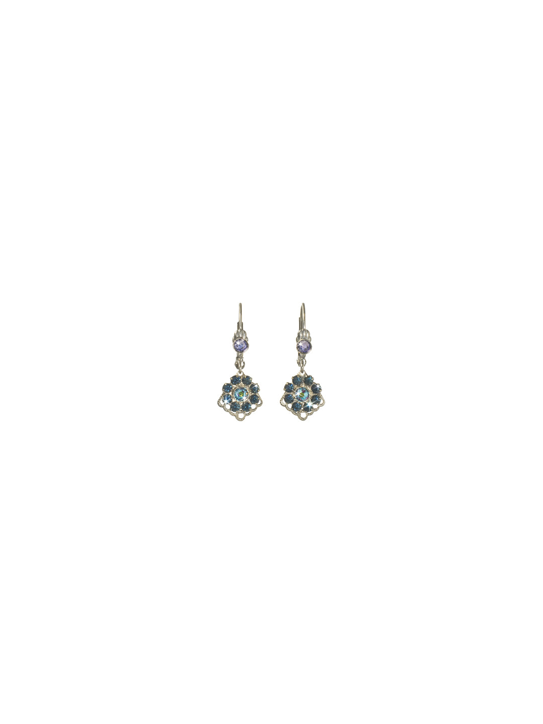 Flower and Lace Drop Earring - ECD56ASHY