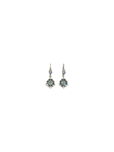 Flower and Lace Drop Earring - ECD56ASHY -  From Sorrelli's Hydrangea collection in our Antique Silver-tone finish.