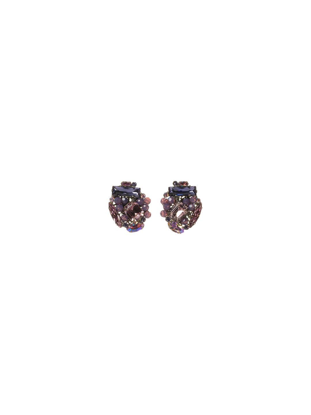 Oversized Crystal Cluster Earring Stud Earrings - ECE14ASVE