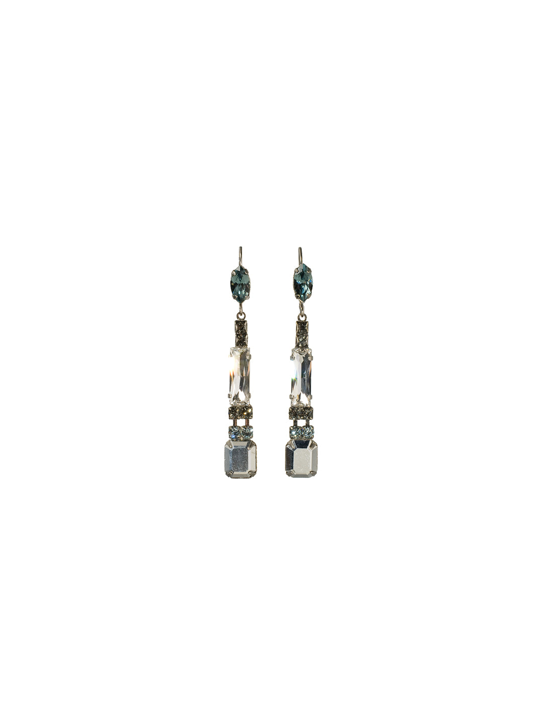 Linear Crystal Dangle Earrings - ECE3ASPW