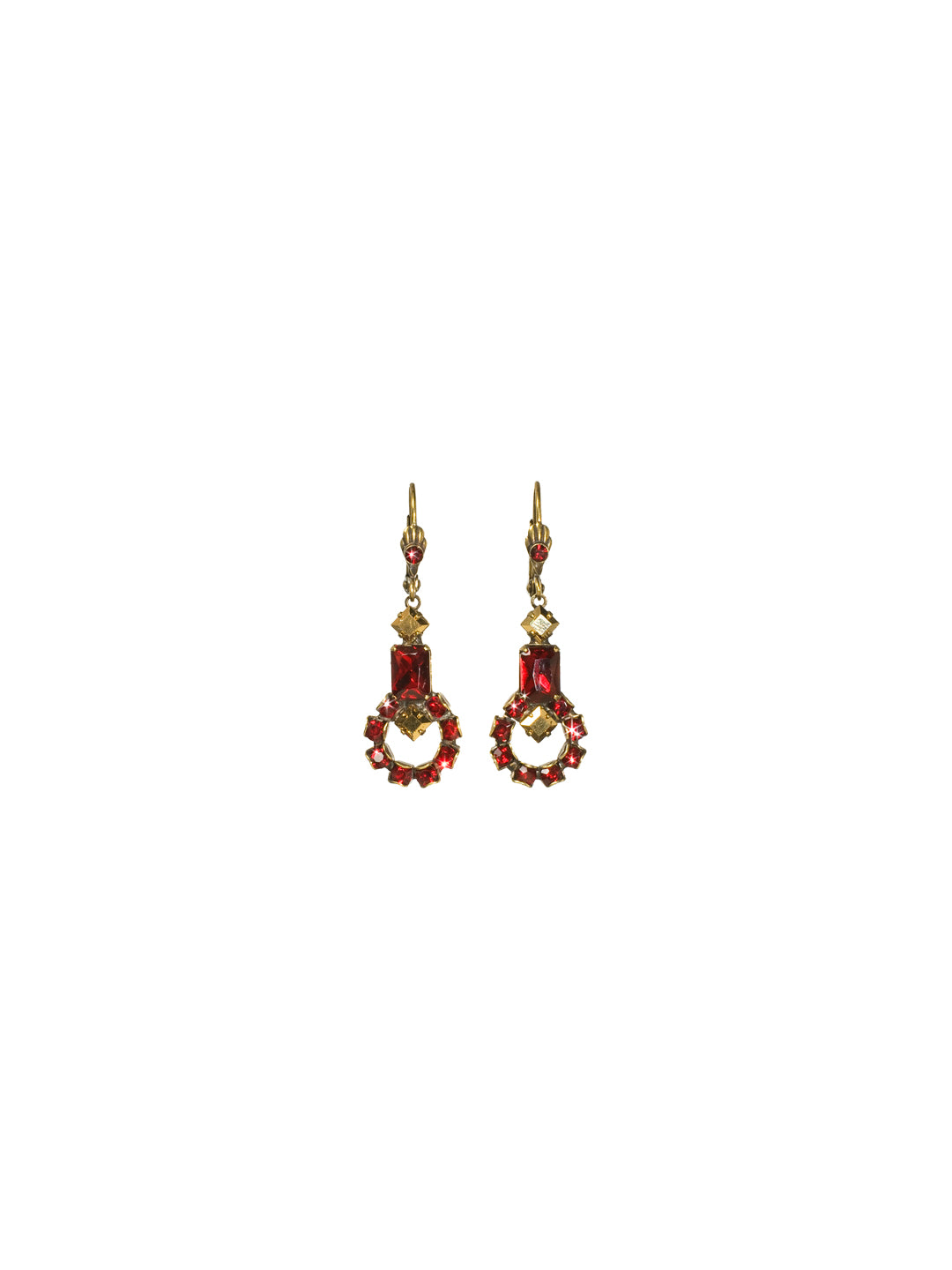 Mother's Day Exclusive - Glamorous Crystal Drop Earring - ECF15AGGGA - <p>From Sorrelli's Go Garnet collection in our Antique Gold-tone finish.</p>
