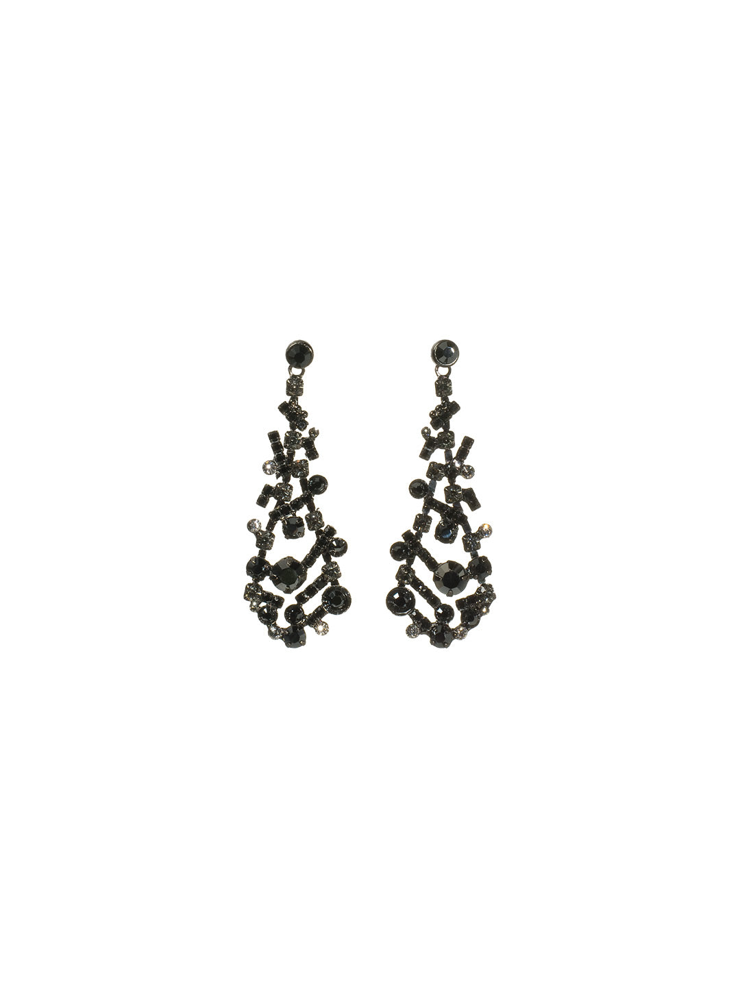Abstract Crystal Cluster Earring Dangle Earrings - ECF38GMMMO