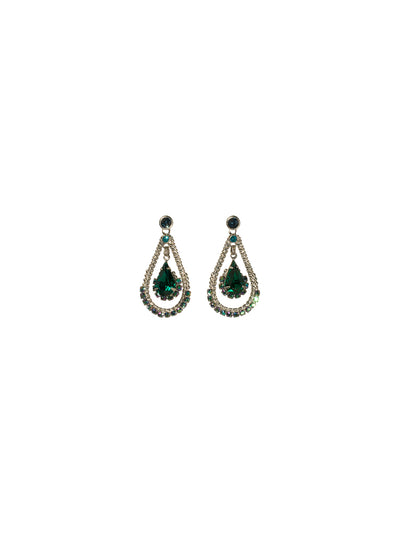 Graceful Pear Teardrop Earring Stud Earrings - ECF41ASEMC - A classic Sorrelli style to make a statement or wear everyday. From Sorrelli's Emerald City collection in our Antique Silver-tone finish.