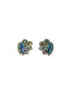 Edged Crystal Cluster Clip Earring