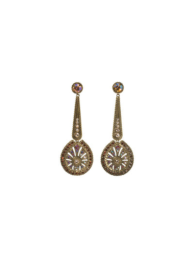 Burst Teardrop Earring Dangle Earrings - ECJ37AGTAP - A classic Sorrelli style to make a statement or wear everyday. From Sorrelli's Tapestry collection in our Antique Gold-tone finish.