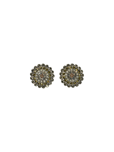 Crystal Target Clip Earring Stud Earrings - ECK1CASCJ - A classic Sorrelli style to make a statement or wear everyday. From Sorrelli's Concrete Jungle collection in our Antique Silver-tone finish.