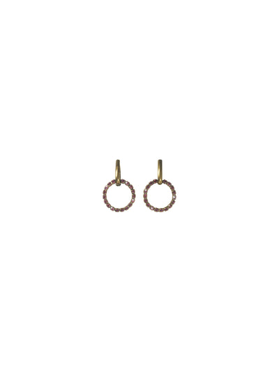 Modern Open Circle Earring - ECL49AGPOR - A simple circle studded with glittering crystals goes with your every day attire. Whether you're working, spending time with friends and family, or going on a first date these will give you perfect sparkle!